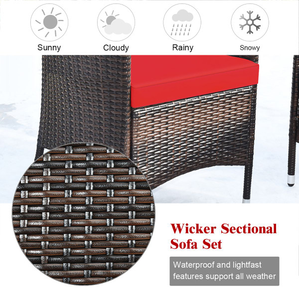 4-Piece Rattan Patio Furniture Set product image