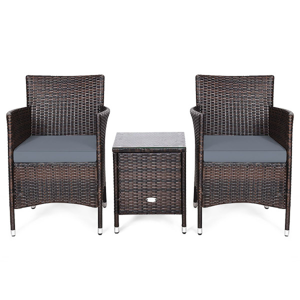 3-Piece Outdoor PE Rattan Wicker Furniture Set product image
