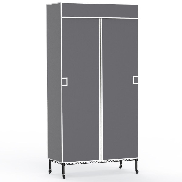 2-Tier Clothing Rack with Cover product image