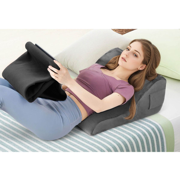 Bed Wedge Pillow with Side Pockets product image