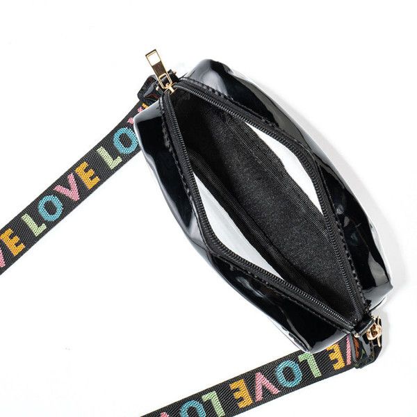 Clear PVC Crossbody Messenger Jelly Bag with Heart Patch for Women product image