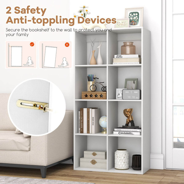 4/6/8/9-Cube Open Bookshelf with Anti-Tip Kits product image