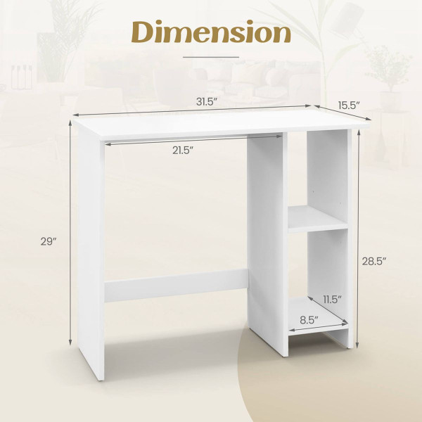 Modern Writing Desk with 3-Position Adjustable Shelf product image