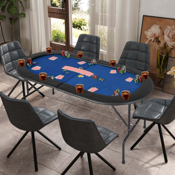 8-Player Poker Table with Cup Holders product image