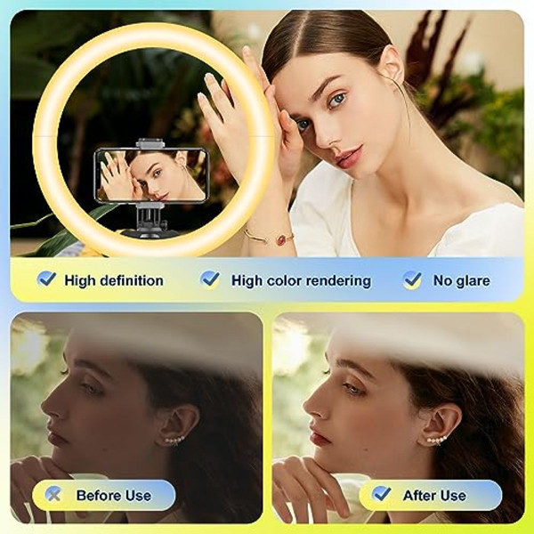 14'' Selfie Ring Light with 62'' Tripod Stand and Phone Holder product image