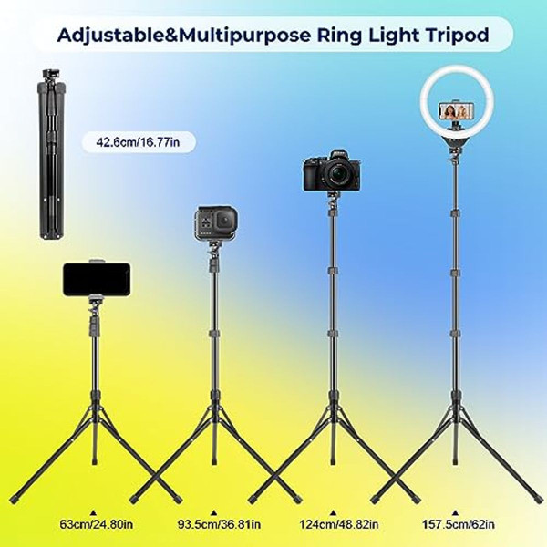 14'' Selfie Ring Light with 62'' Tripod Stand and Phone Holder product image