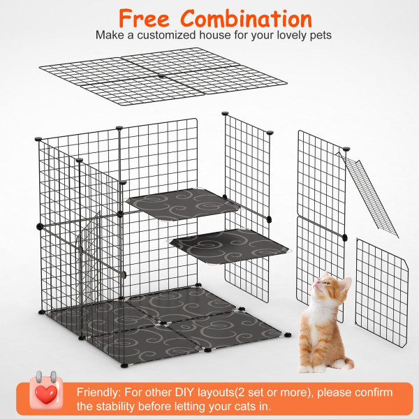 2-Tier Cat Kennel Cage  product image