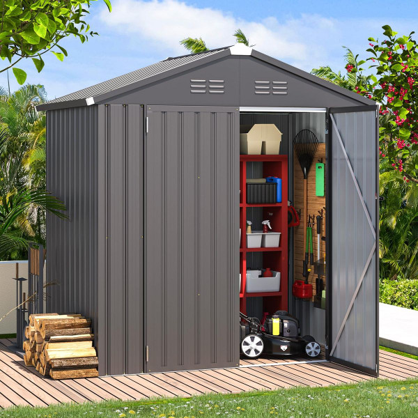 6' x 4' Metal Storage Shed with Lockable Doors product image