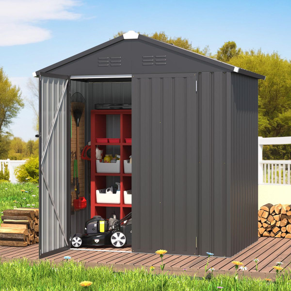 6' x 4' Metal Storage Shed with Lockable Doors product image