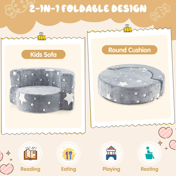 Kids Plush Couch with Machine Washable Cover product image