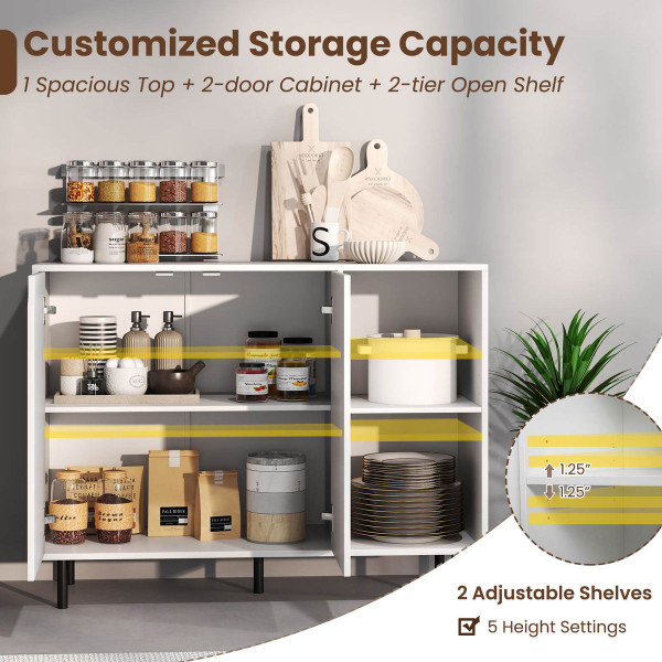 Kitchen Sideboard Buffet with Adjustable Shelves product image