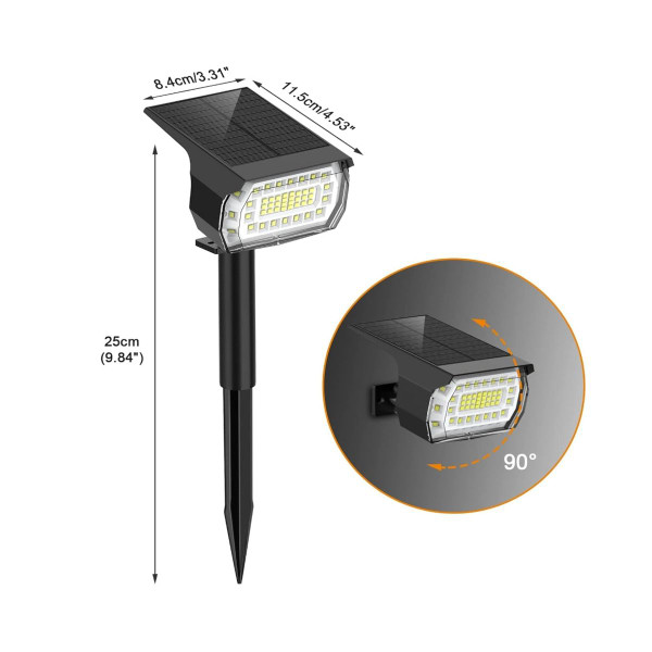 57-LED Solar Cool White Spotlight (4-Pack) product image
