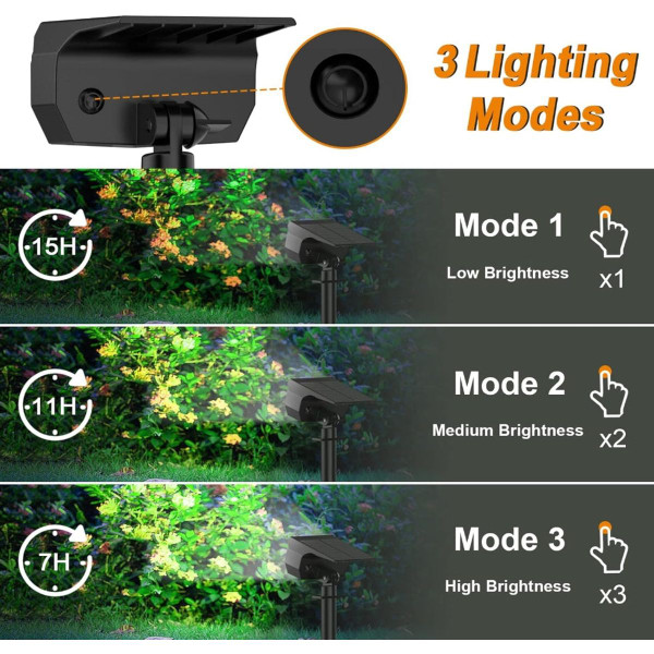 57-LED Solar Cool White Spotlight (4-Pack) product image