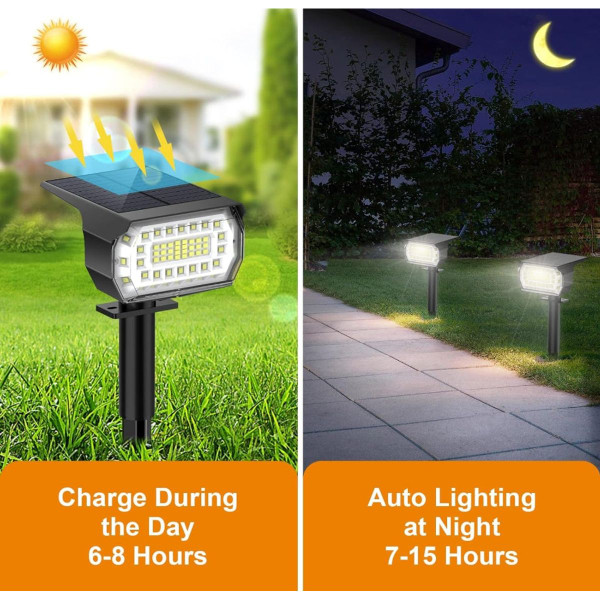 57-LED Solar Cool White Spotlight (4-Pack) product image