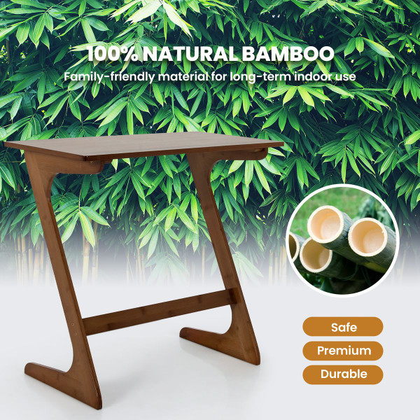 Bamboo Z-Shaped Spacious Sofa Side Table product image