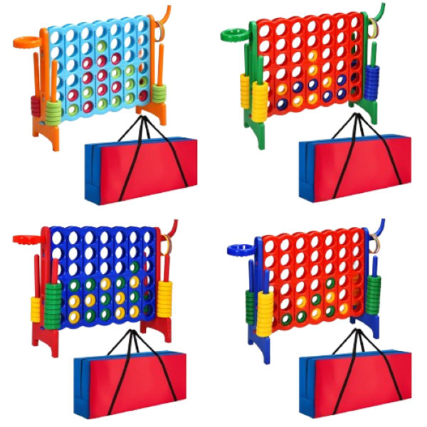 4-in-a-Row Giant Game Set with Basketball Hoop (Optional Carrying Bag) product image