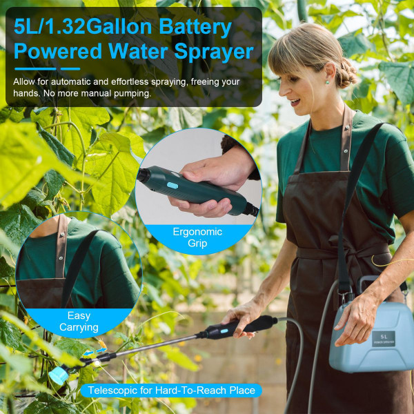 Portable Garden Sprayer, 1.32-Gallon product image