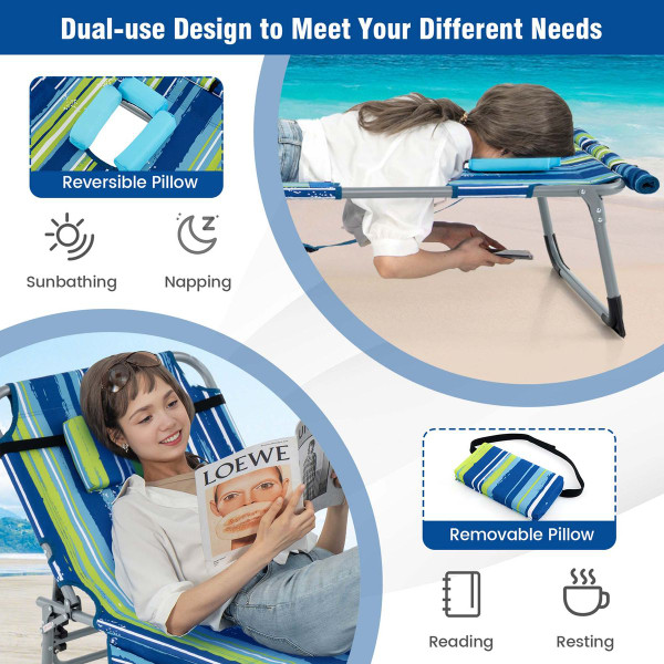 Outdoor Folding Chaise Lounge (1- or 2-Pack) product image