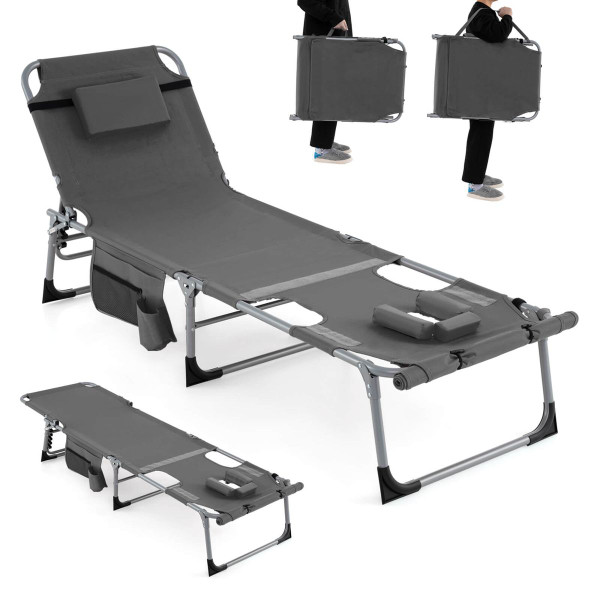Outdoor Folding Chaise Lounge Chair (2-Pack) product image
