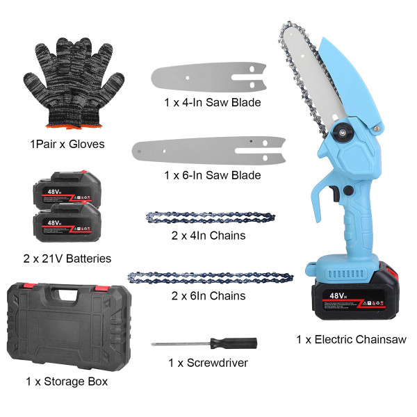 Electric Mini Chainsaw with 2 Chain Sizes product image