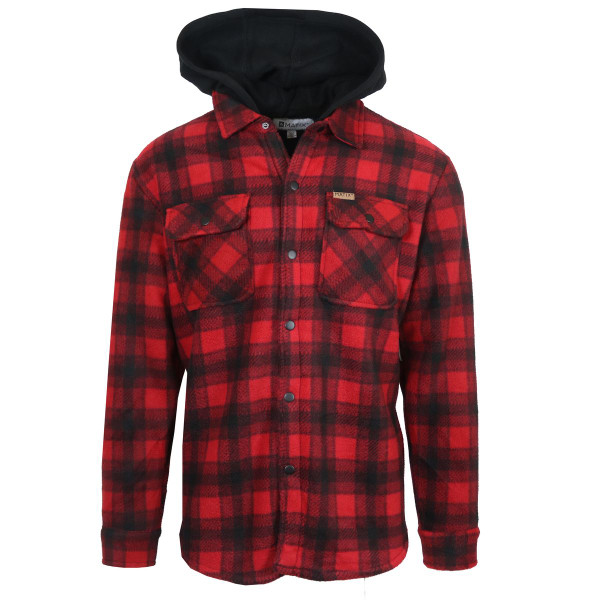 Men’s Hooded Flannel Sherpa-Lined Shacket product image