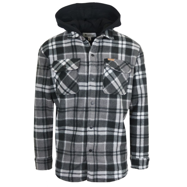 Men’s Hooded Flannel Sherpa-Lined Shacket product image