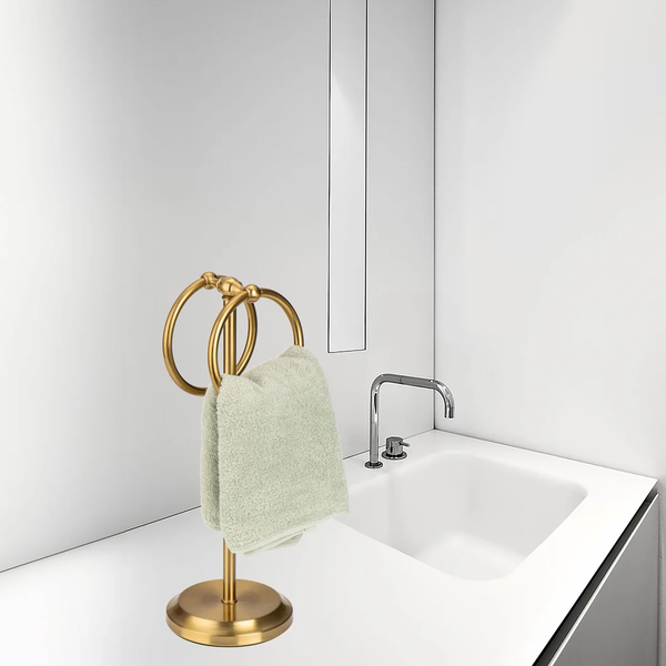 Steel Towel Stand with 2 Hanging Rings product image