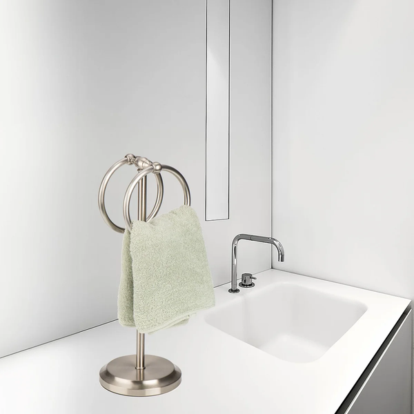 Steel Towel Stand with 2 Hanging Rings product image