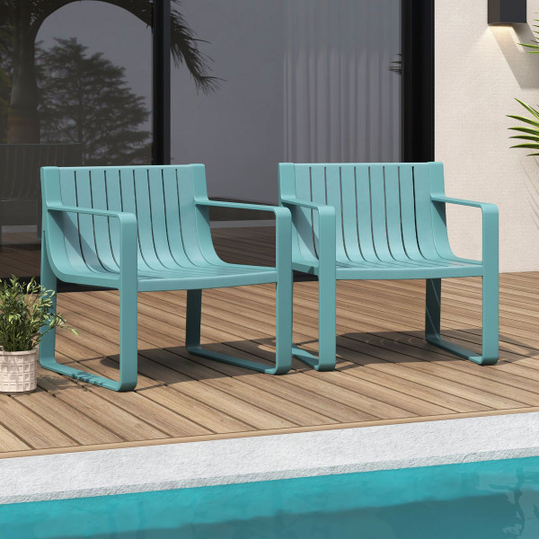 Plastic Outdoor Patio Armchairs (Set of 2 or 4) product image