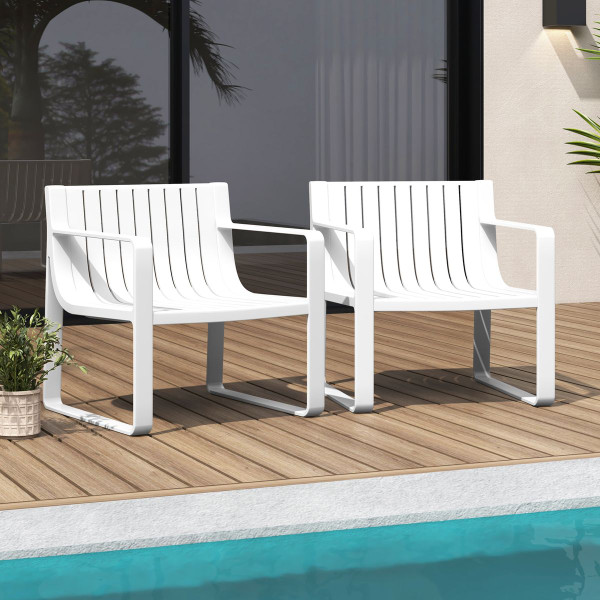 Plastic Outdoor Patio Armchairs (Set of 2 or 4) product image