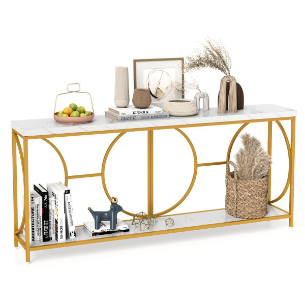 71" Faux Marble Top Console Table product image  71" Faux Marble Top Console Table product image