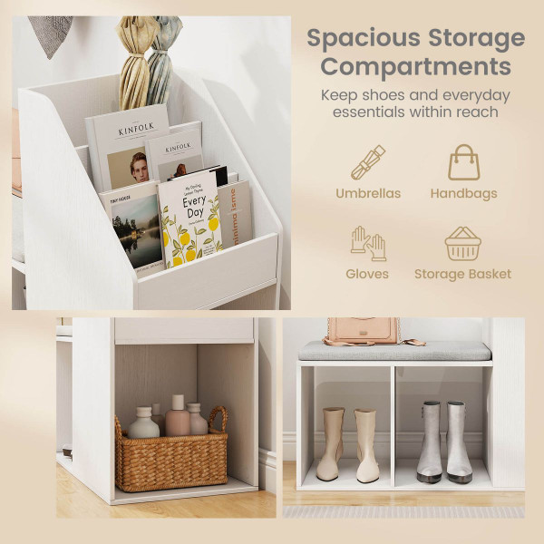 Shoe Storage Bench with Storage Compartments product image