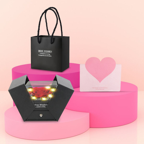Eternal Rose with Adjustable Heart Necklace product image
