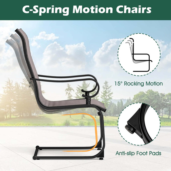 Outdoor C-Spring Motion Rocking Chairs (Set of 2) product image