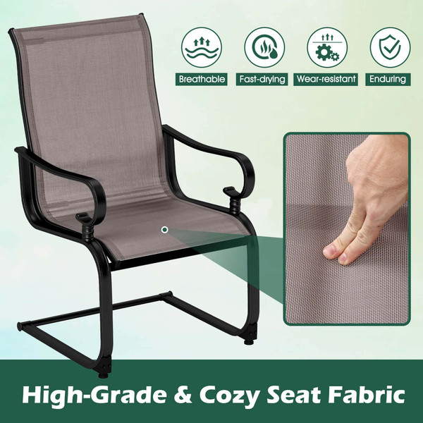 Outdoor C-Spring Motion Rocking Chairs (Set of 2) product image