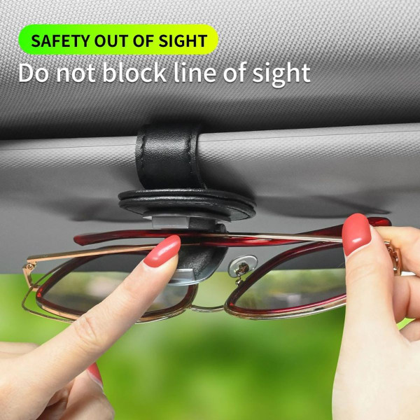 Leather Sunglasses Holder for Car Visor (2-Pack) product image