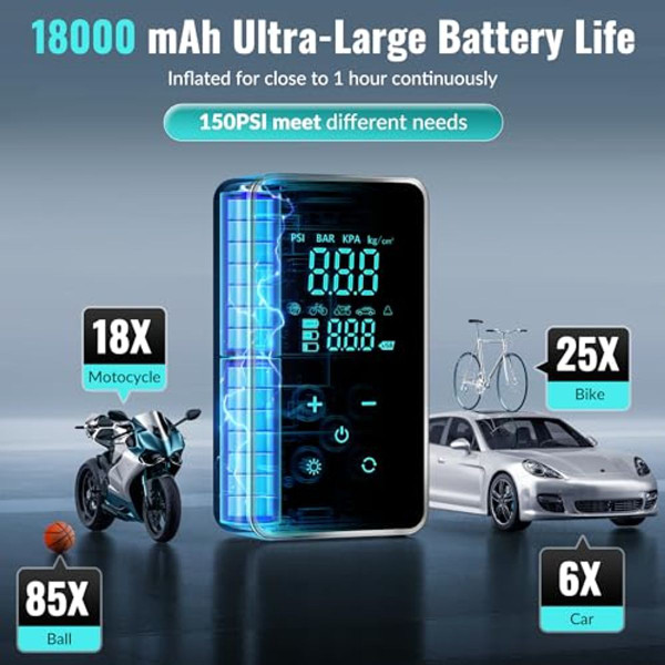 18000mAhPortable Air Compressor Pump for Car product image