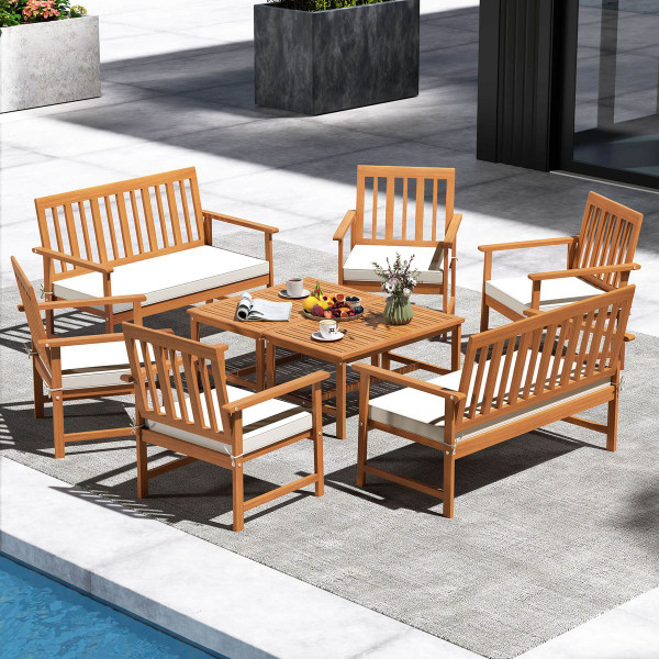 Acacia Wood Outdoor Furniture Set with Coffee Table  product image