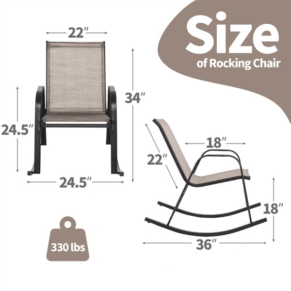 Outdoor Metal Patio Rocking Chair (2-Pack) product image