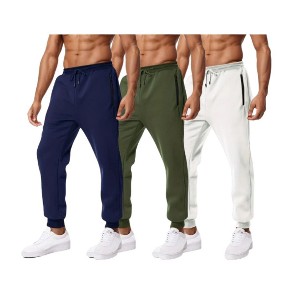 Men's Essential Joggers with Tech Zipper Pockets (3-Pack) product image