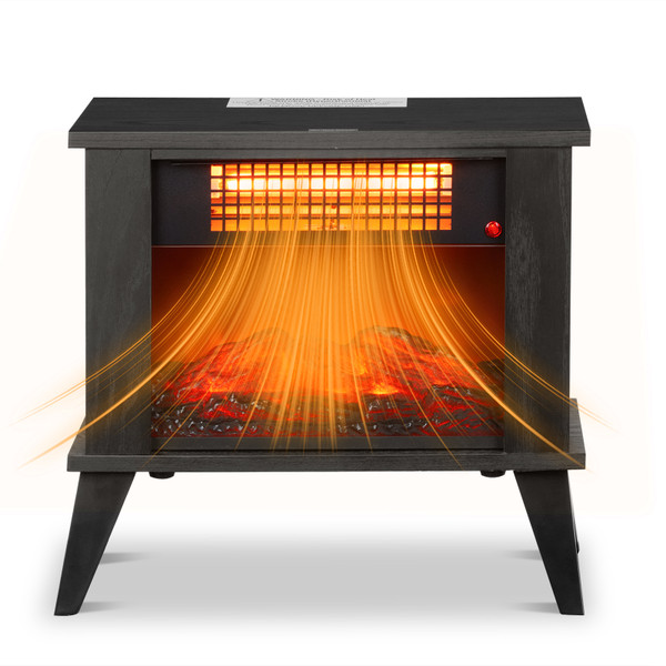 15-Inch Freestanding Wooden Fireplace Stove with 3D Realistic Flame product image
