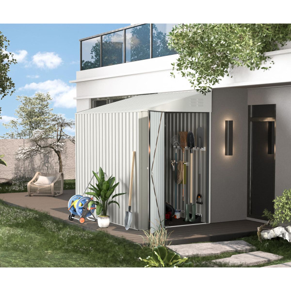4.2' x 7' Small Metal Wall Lean-To Storage Cabinet product image