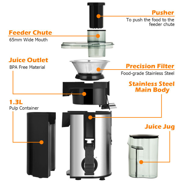Dual-Speed Centrifugal Juicer Machine - Powerful Juice Extractor product image