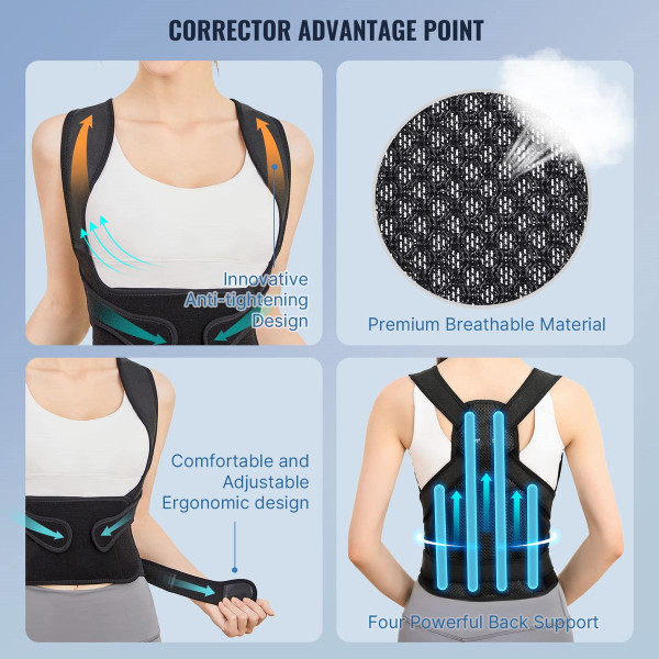 Back Brace and Posture Corrector Adjustable And Lightweight Posture Corrector Back Support Provides Support And Shape For Neck, Shoulders And Back(Size S) product image