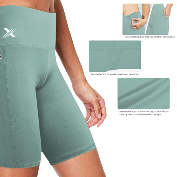 Women's High-Waist Breathable Yoga Shorts for Training (3-Pack) product image