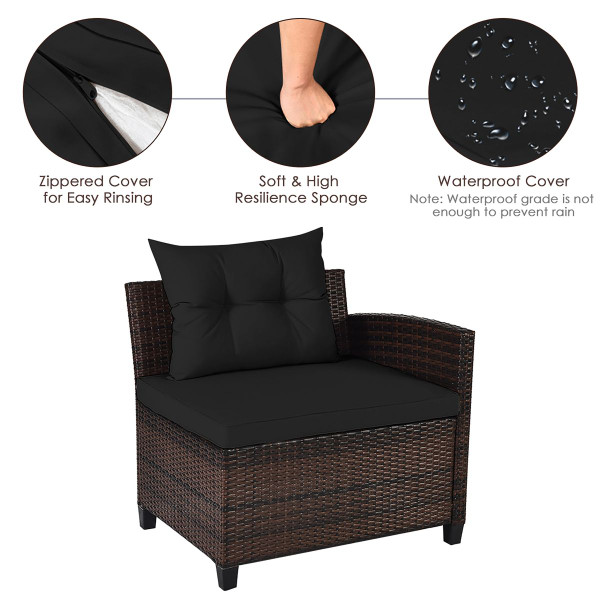 4-Pieces Outdoor Patio Rattan Furniture Set product image