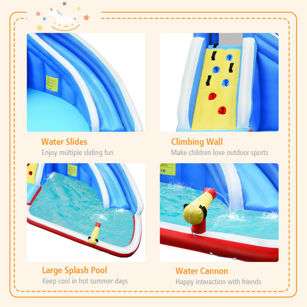 Inflatable Shark Water Slide Bounce House with Blower product image