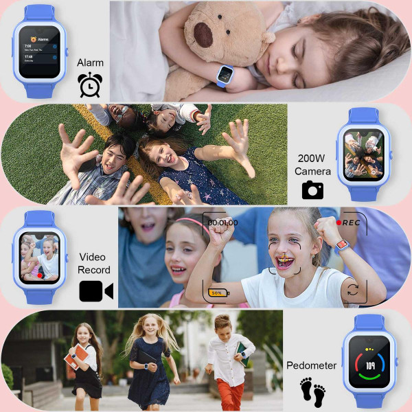4G GPS Kids Smartwatch 1.78" AMOLED Large Touch Screen Smart Watch with Video Voice Calls,SOS,Camera,Pedometer Alarm,Game(Pink) product image