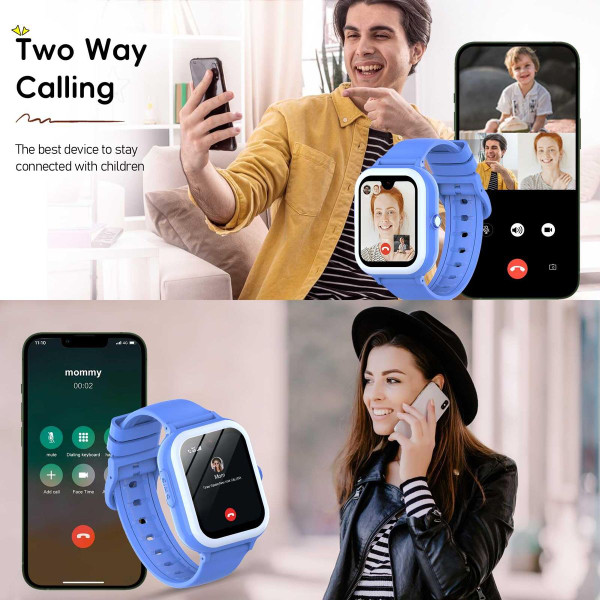 4G GPS Kids Smartwatch 1.78" AMOLED Large Touch Screen Smart Watch with Video Voice Calls,SOS,Camera,Pedometer Alarm,Game(Pink) product image
