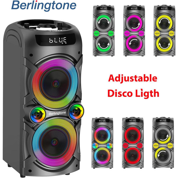 BR-37K Bluetooth Karaoke Machine System with 2 Wireless Microphones product image